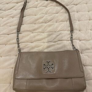 Tory Burch Brown Leather Shoulder Bag